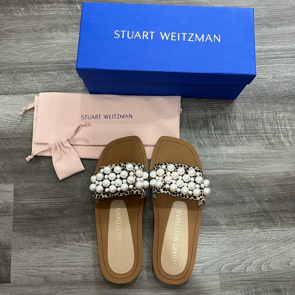 Stuart Weitzman Goldie Slide Cheetah Print - image 2